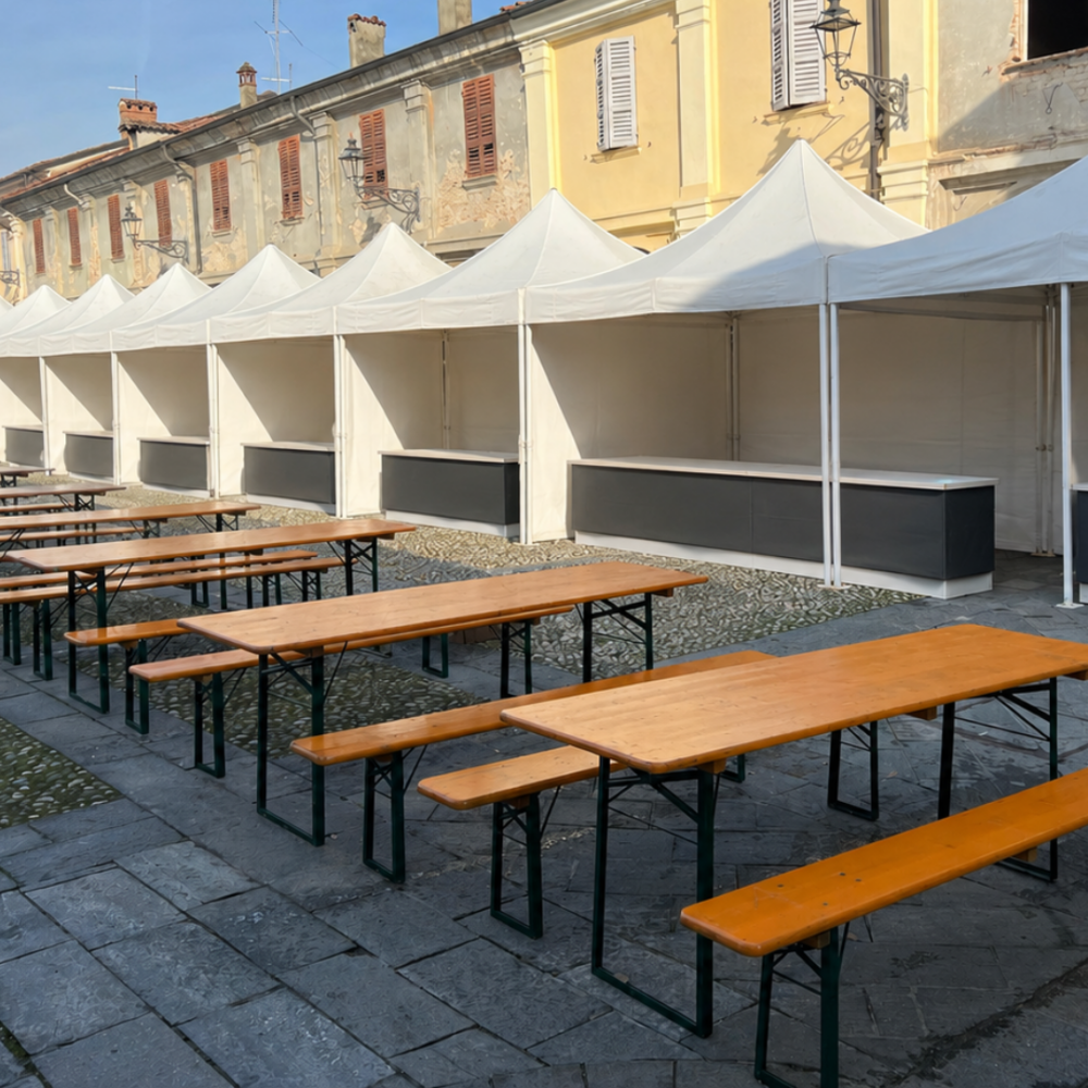 Panche e tavoli per sagre di Marazzi noleggio