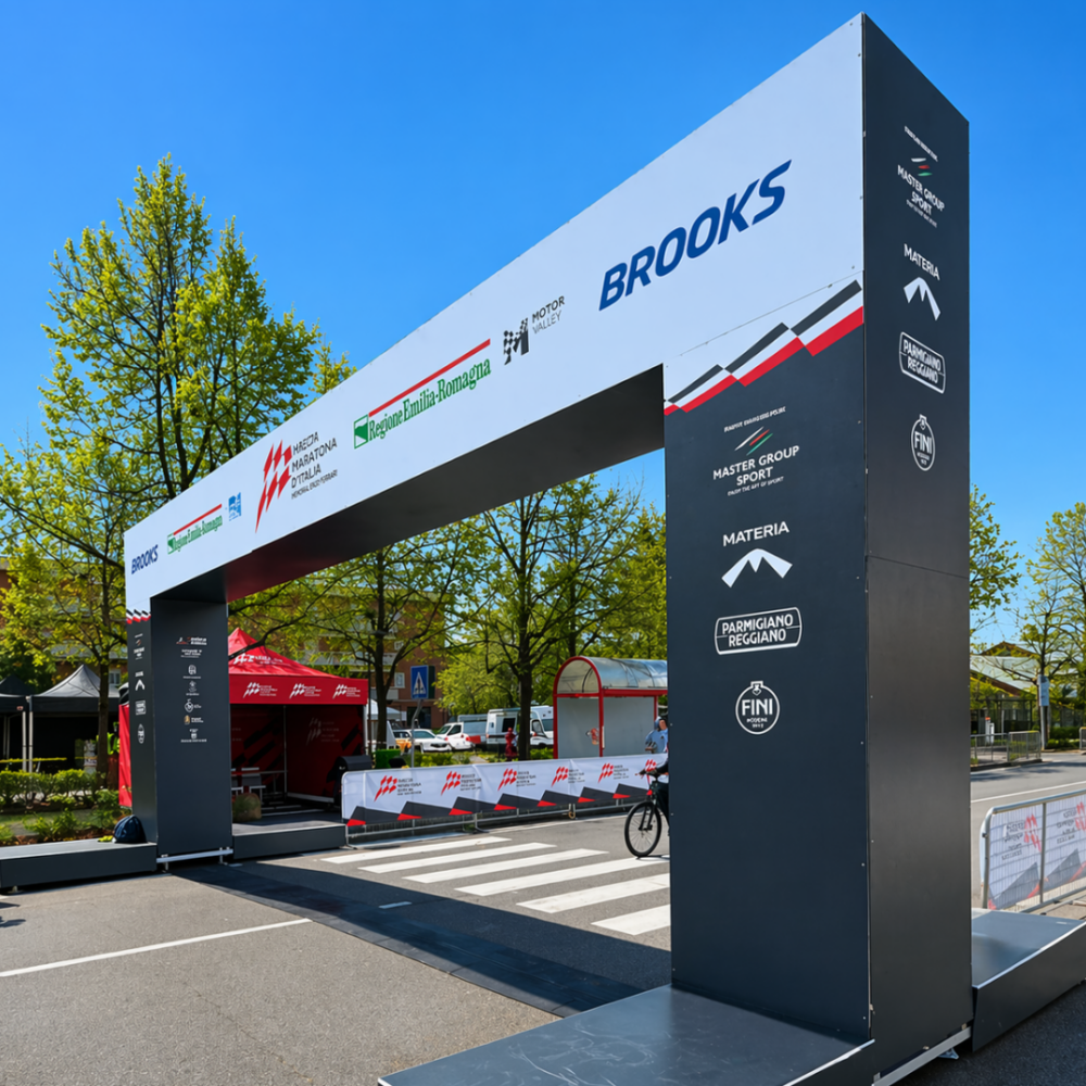 Portale per eventi sportivi con struttura personalizzata e sponsor